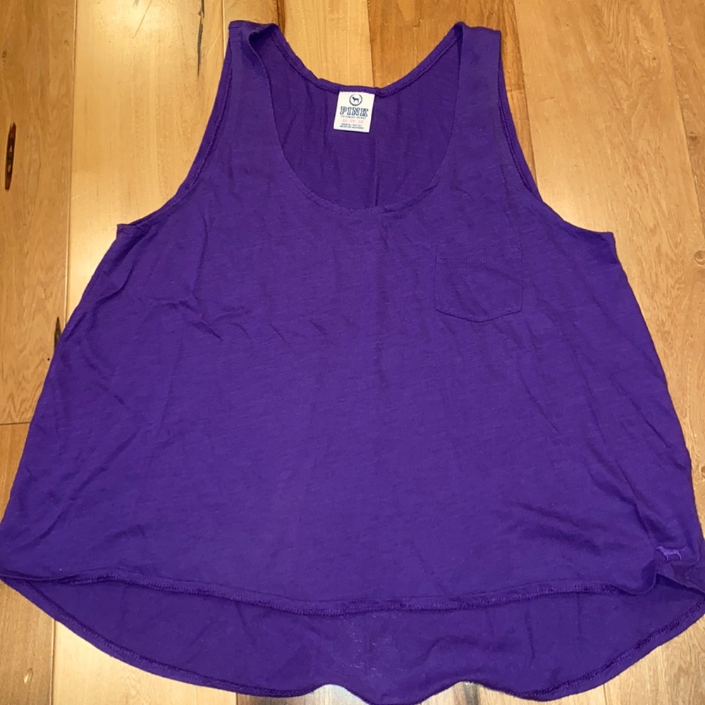 LIKE NEW~VICTORIAS SECRET PINK PURPLE TANK TOP~XS
